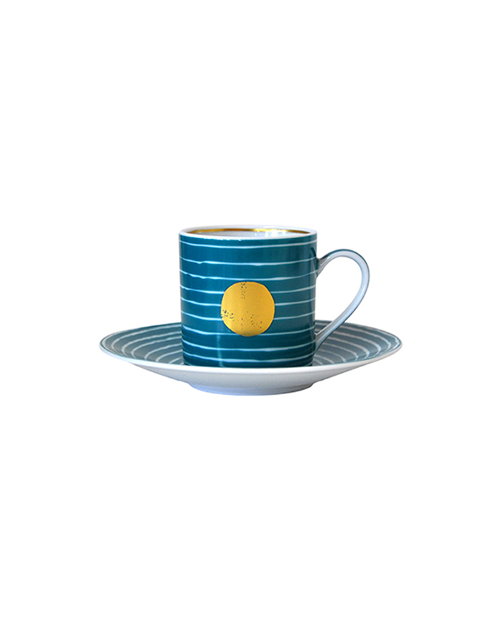 Aboro - Coffee Cup & Saucer Blue