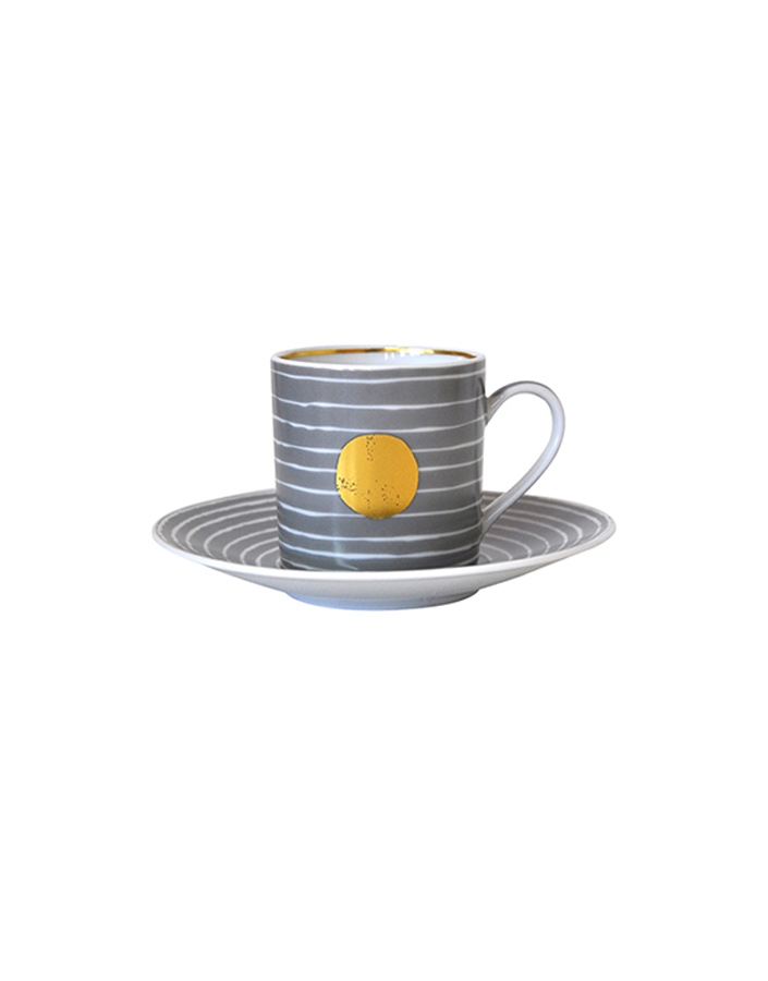 Aboro - Coffee Cup & Saucer Grey