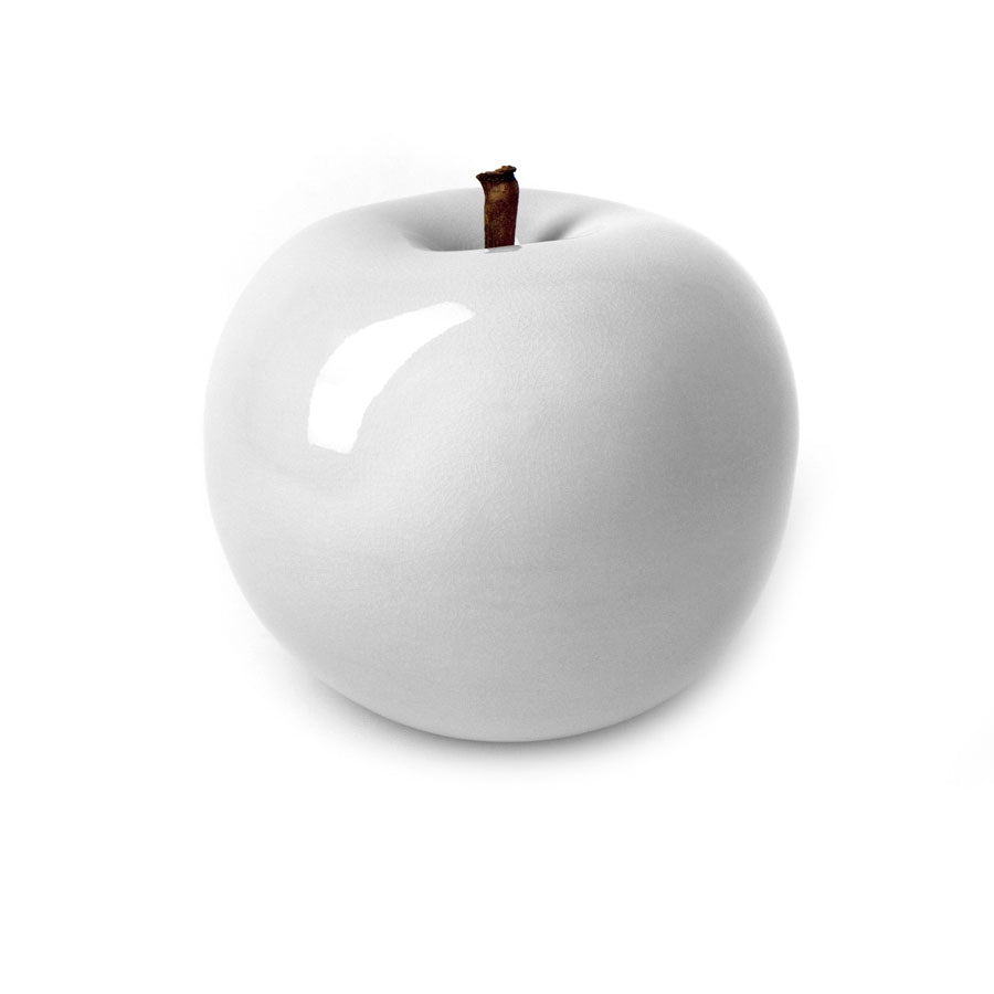 Apple Medium Plus white glazed indoor