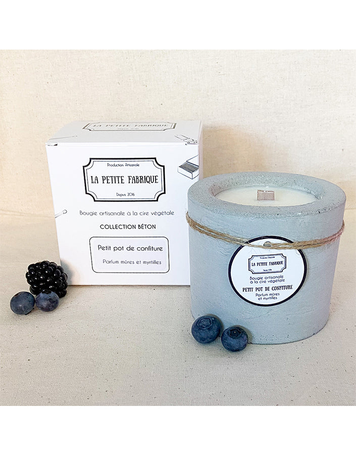 Concrete candle « Small jar of jam »