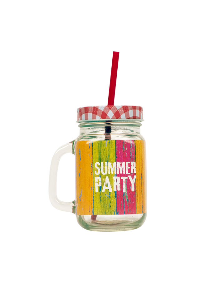 Summer Party Drinking Jar