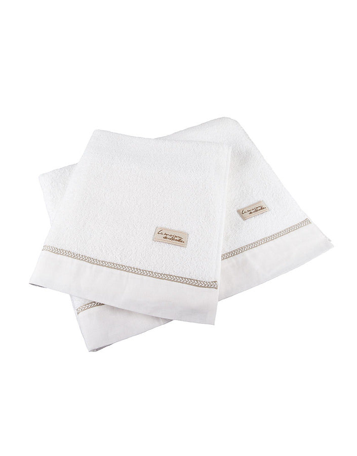 White Terry Towels Set of 2