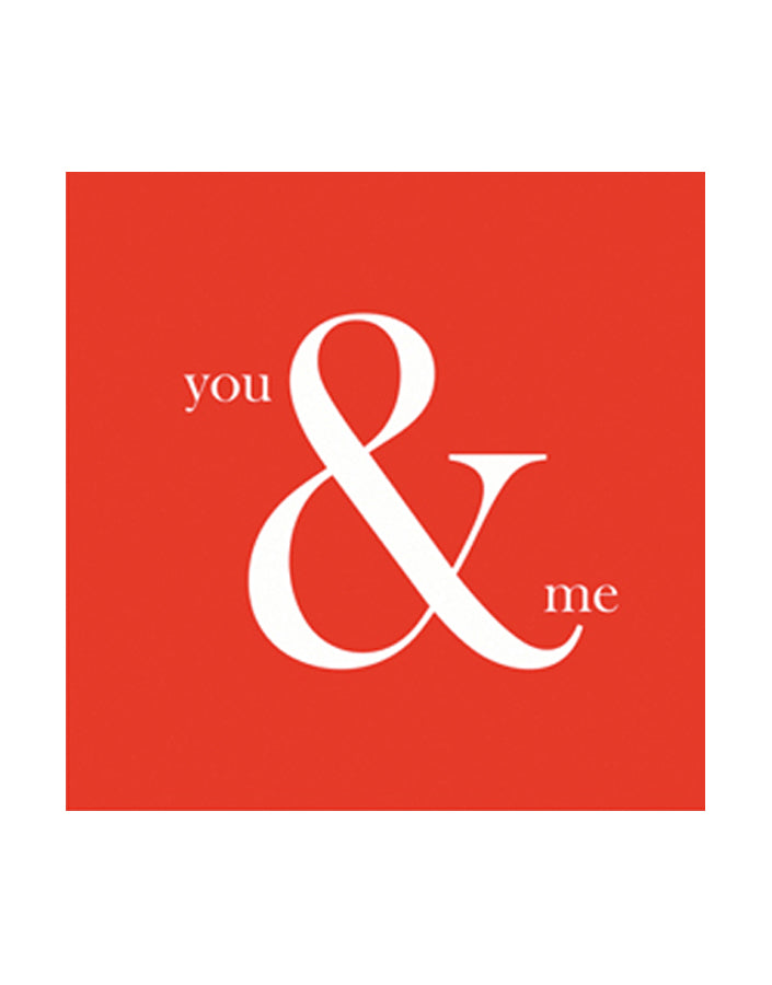 "You & Me" napkins